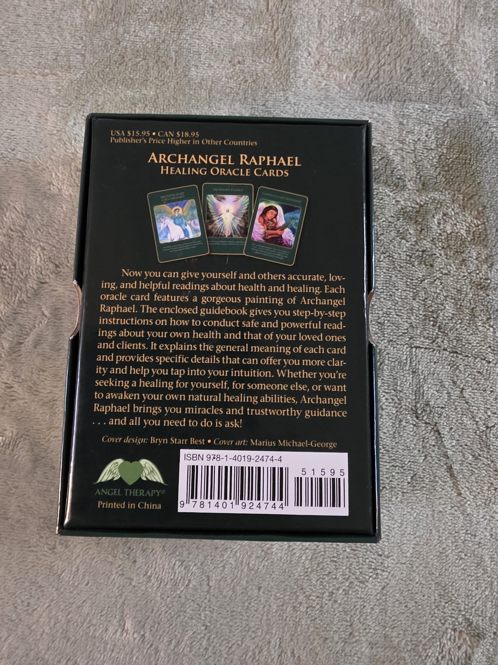 Archangel Raphael Healing Oracle Cards- Doreen Virtue. Gold Edges- Out Of Print - Picture 2 of 6